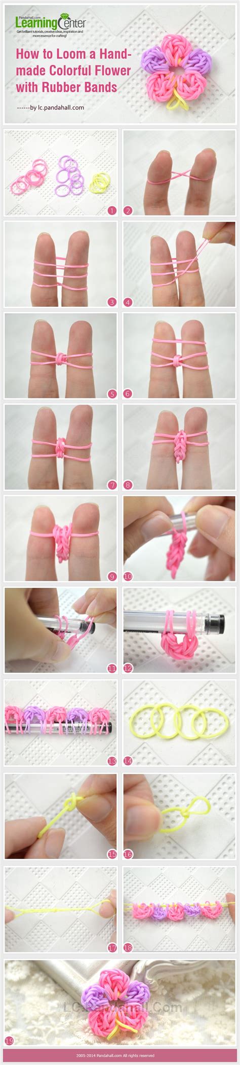 flower rainbow loom bracelet|rainbow loom step by instructions.